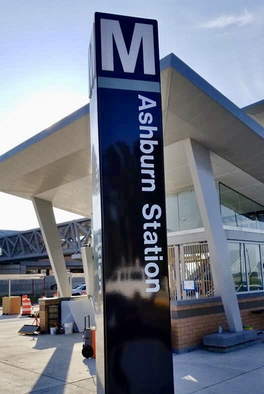 Ashburn station sign