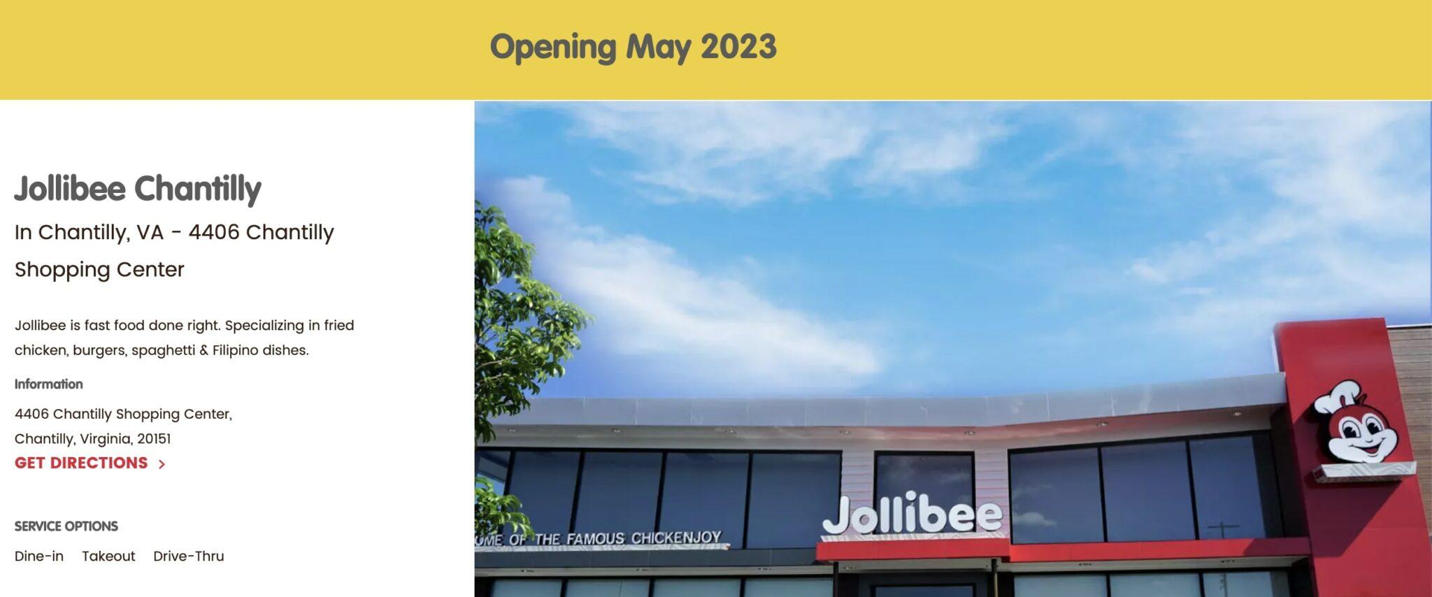 Jollibee planning to open new Chantilly location in May The Burn