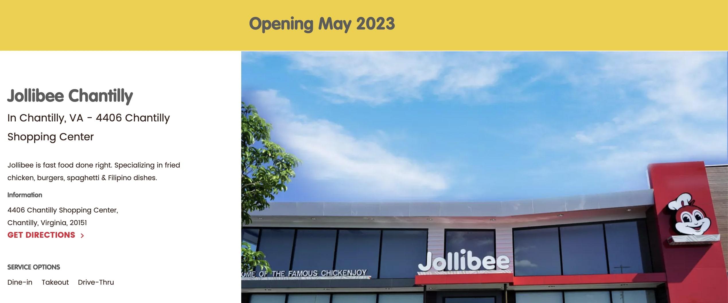 Jollibee planning to open new Chantilly location in May The Burn
