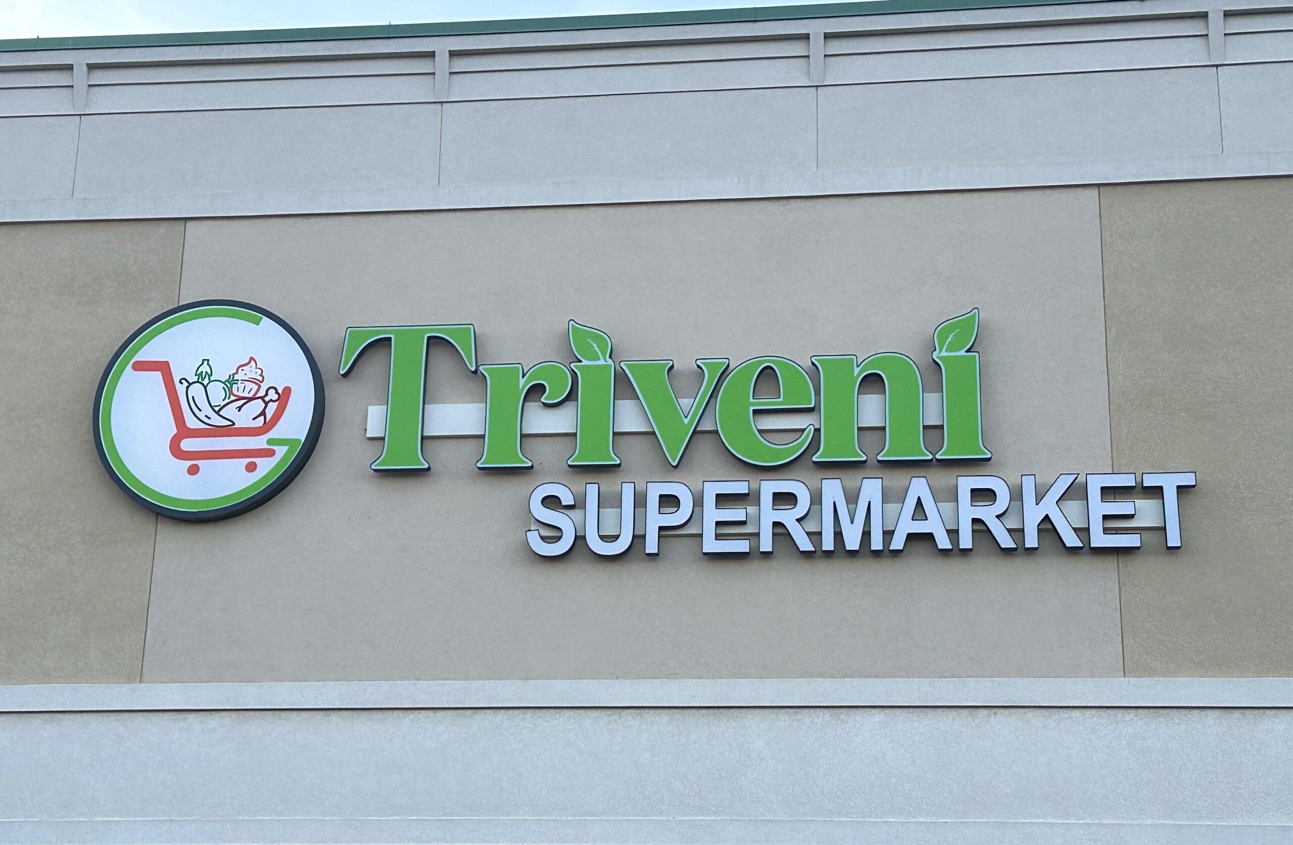 Sign goes up at Loudoun’s new Triveni Supermarket The Burn