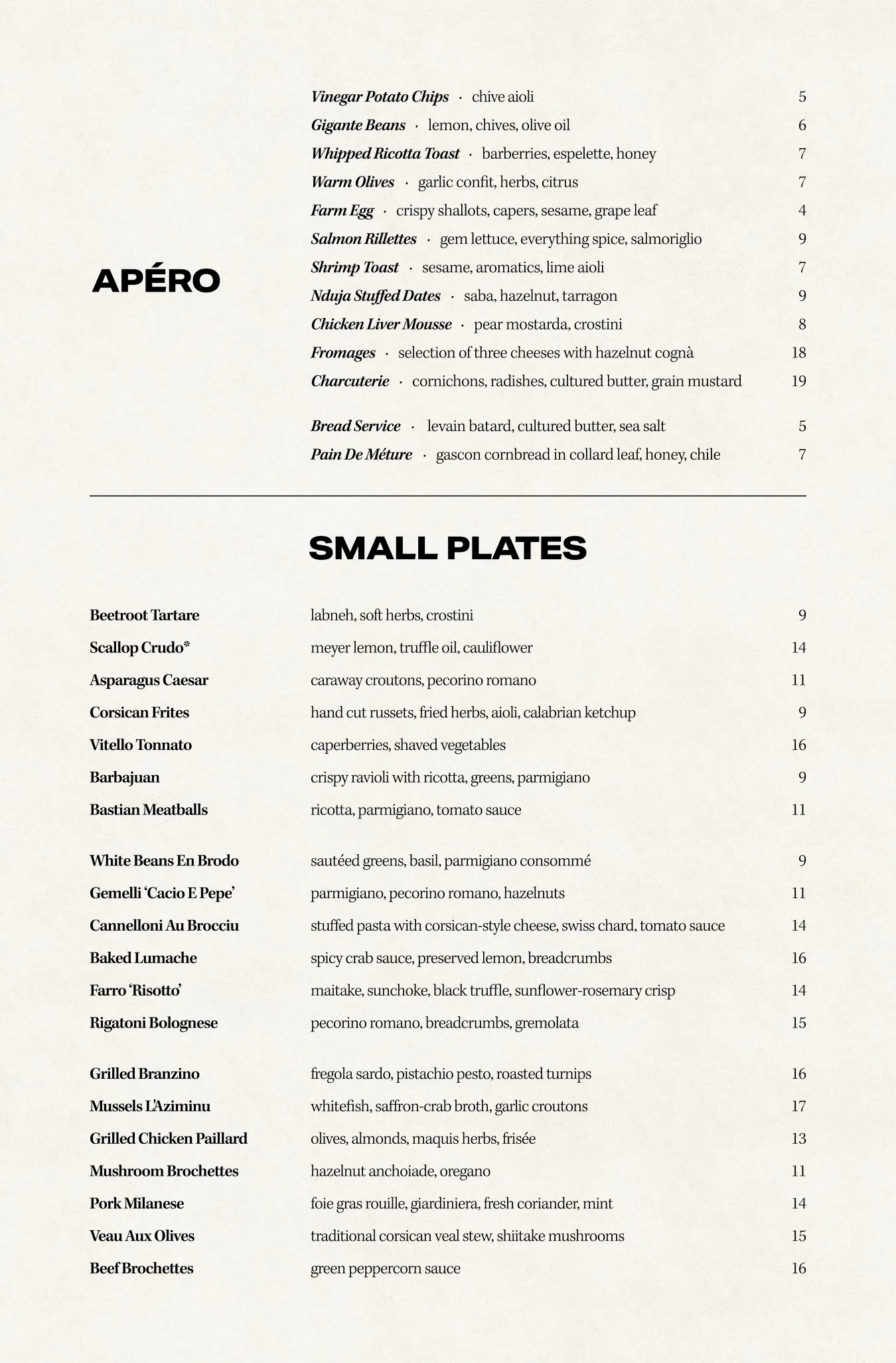 First look at possible menu at Reston’s Corsica Wine Bar The Burn