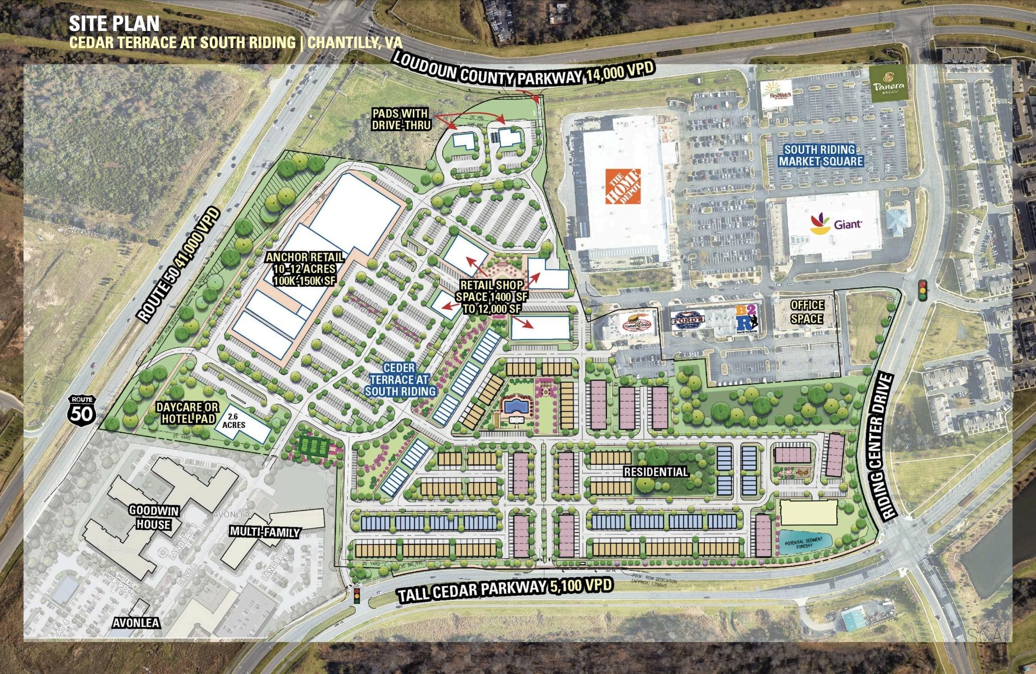 New details about Cedar Terrace at South Riding retail center